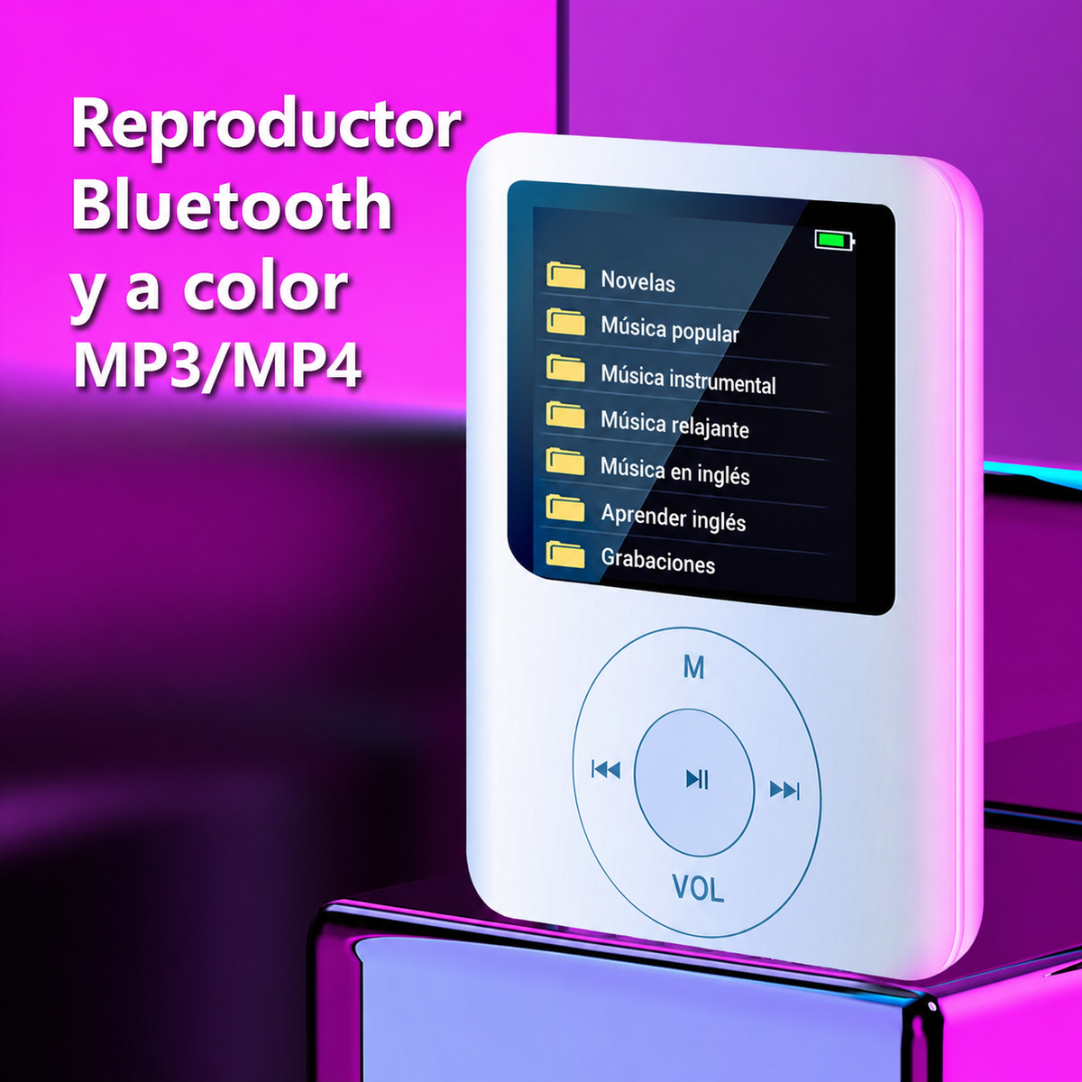 Reproductor MP3/MP4 Bluetooth y a color - 1