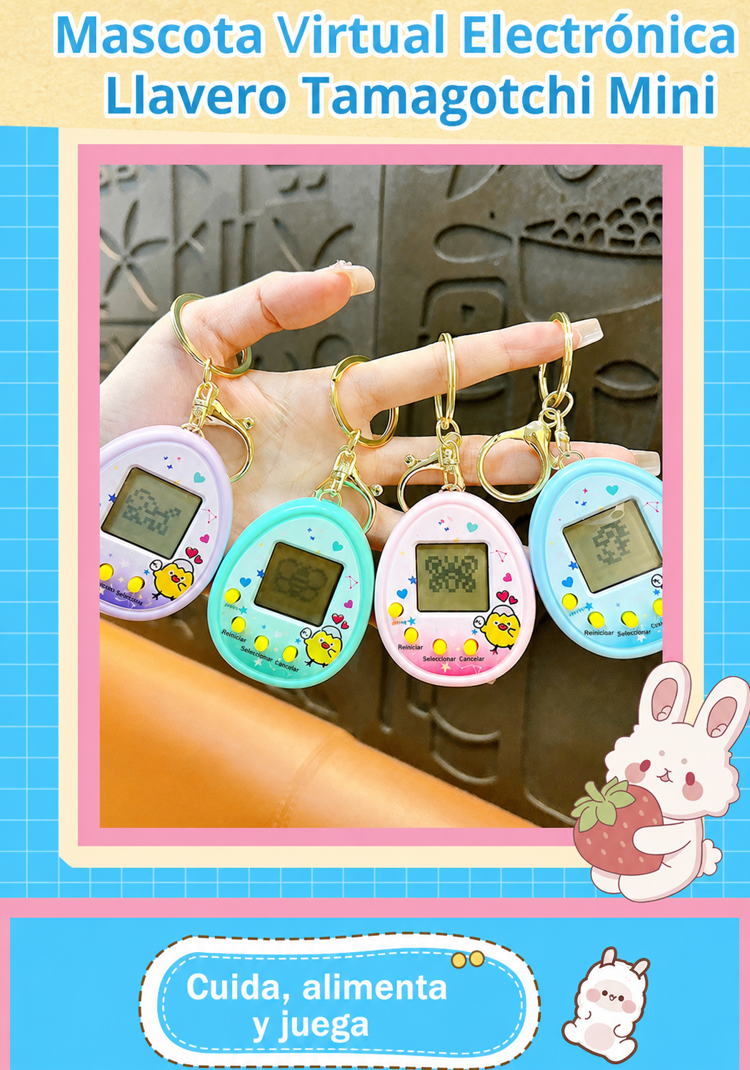 Mascota Virtual Electrónica Llavero Tamagotchi Mini - 13
