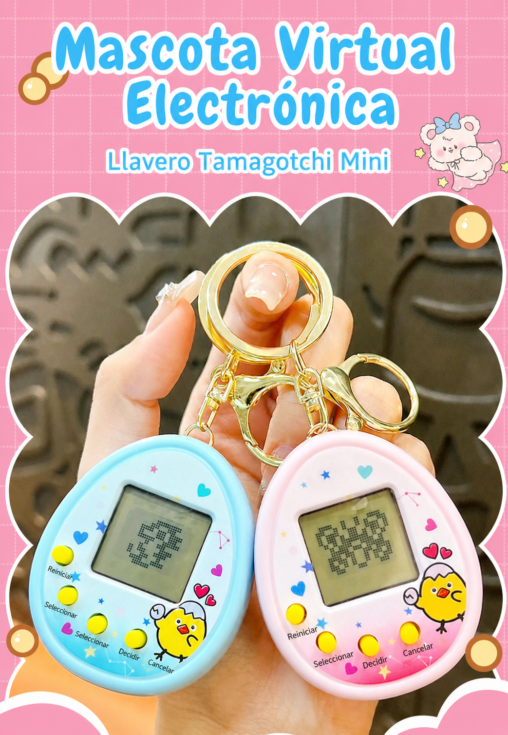 Mascota Virtual Electrónica Llavero Tamagotchi Mini - 10