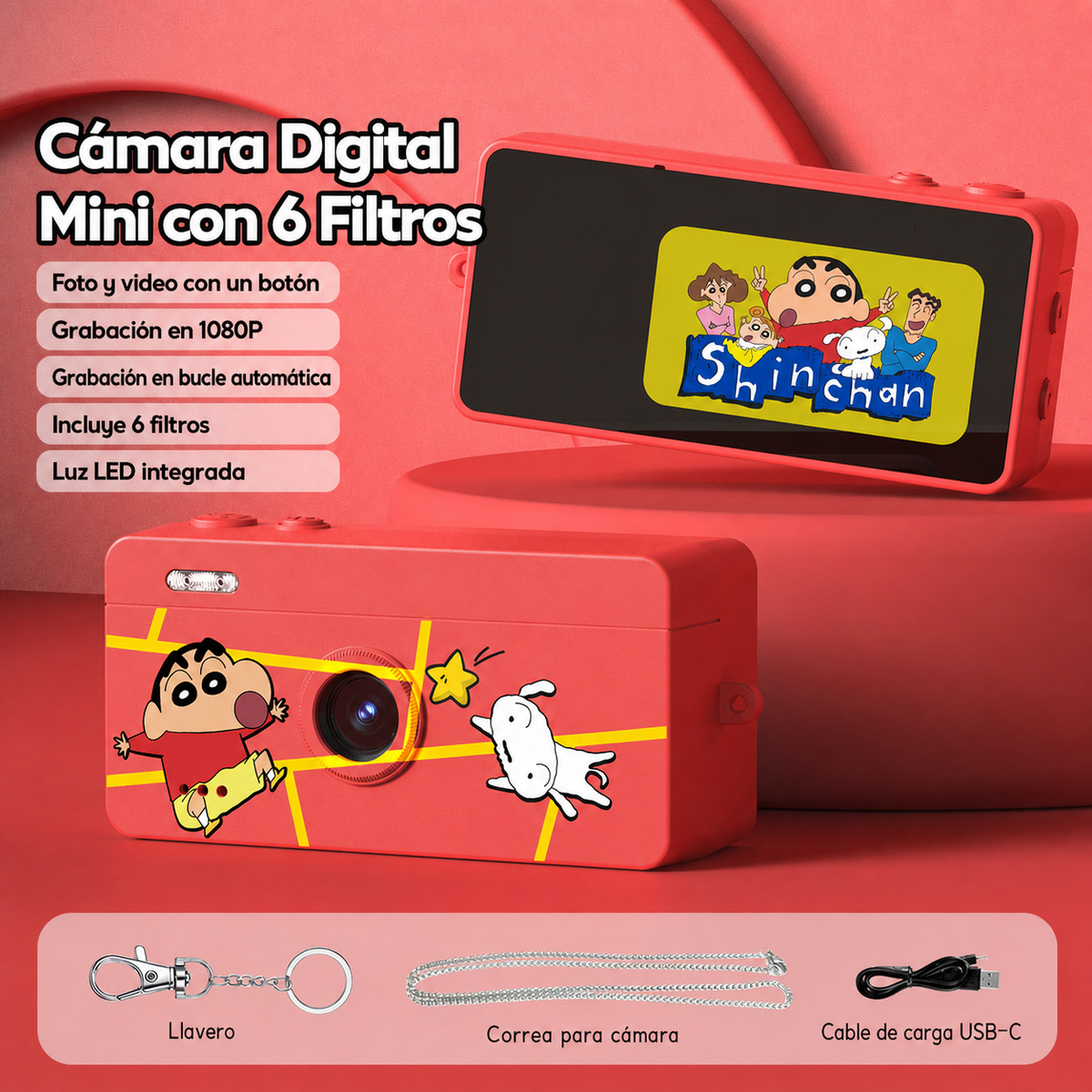 Cámara Digital Mini con 6 Filtros - 6