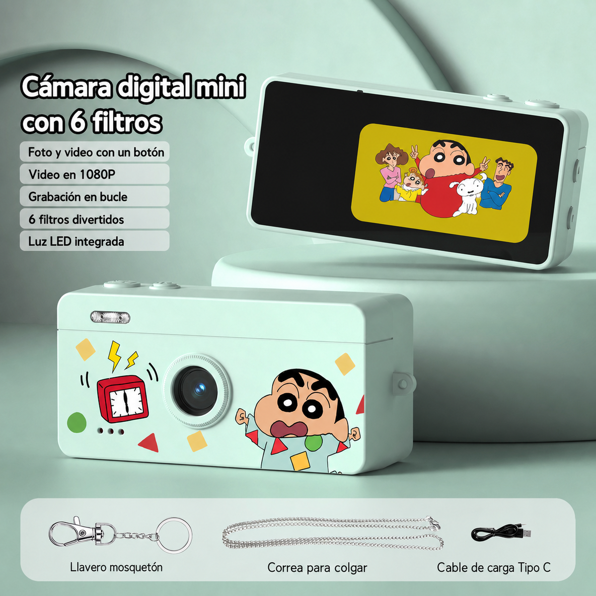 Cámara Digital Mini con 6 Filtros - 8