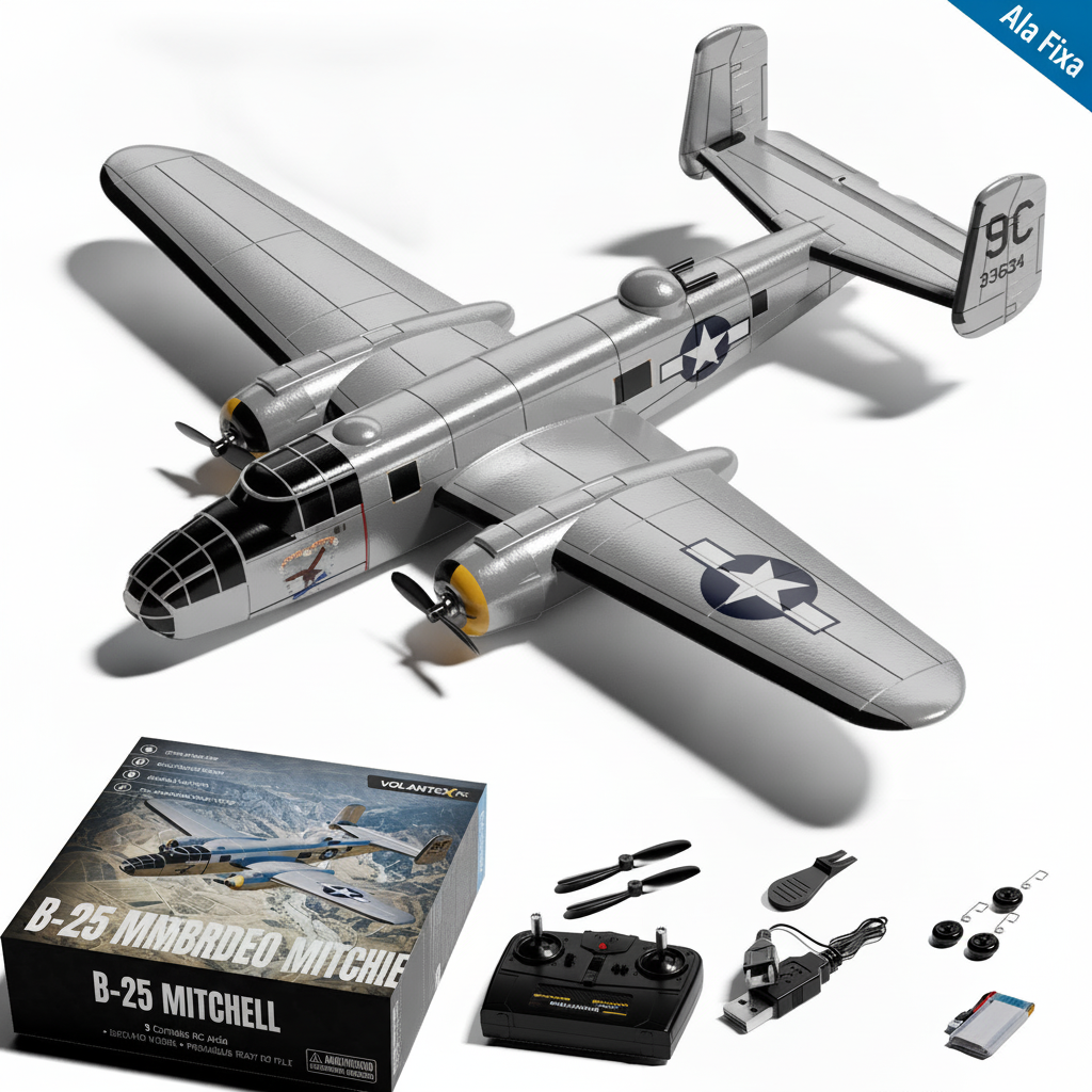 Avión RC VOLANTEXRC Mitchell Bombardero Ala Fija 3 Canales - 1
