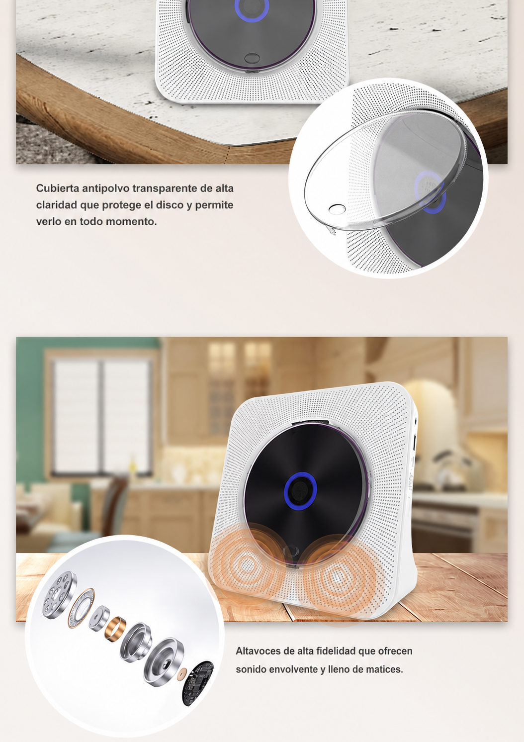 Reproductor de CD portátil con Bluetooth - 12