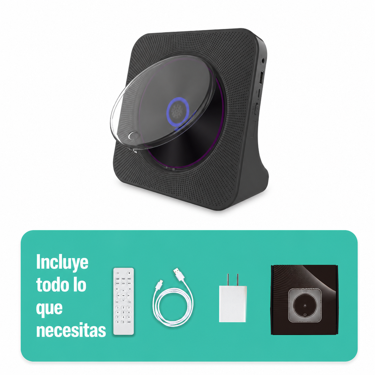 Reproductor de CD portátil con Bluetooth - 7