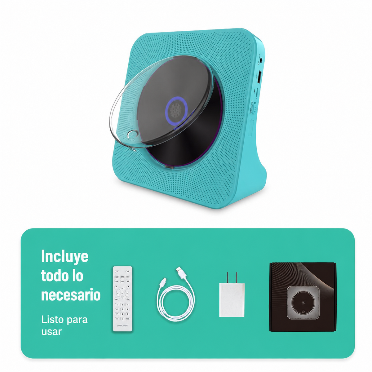 Reproductor de CD portátil con Bluetooth - 8