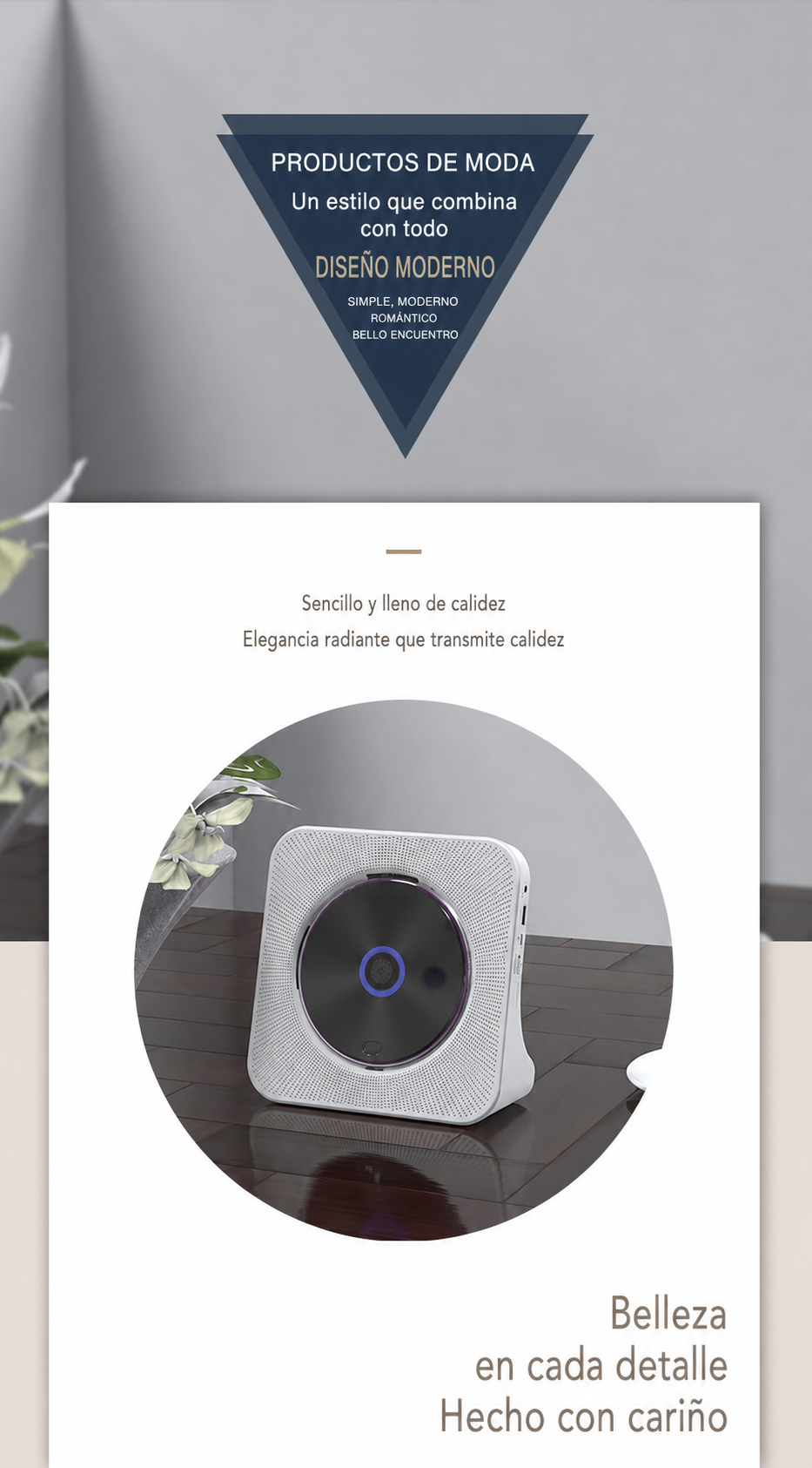 Reproductor de CD portátil con Bluetooth - 9