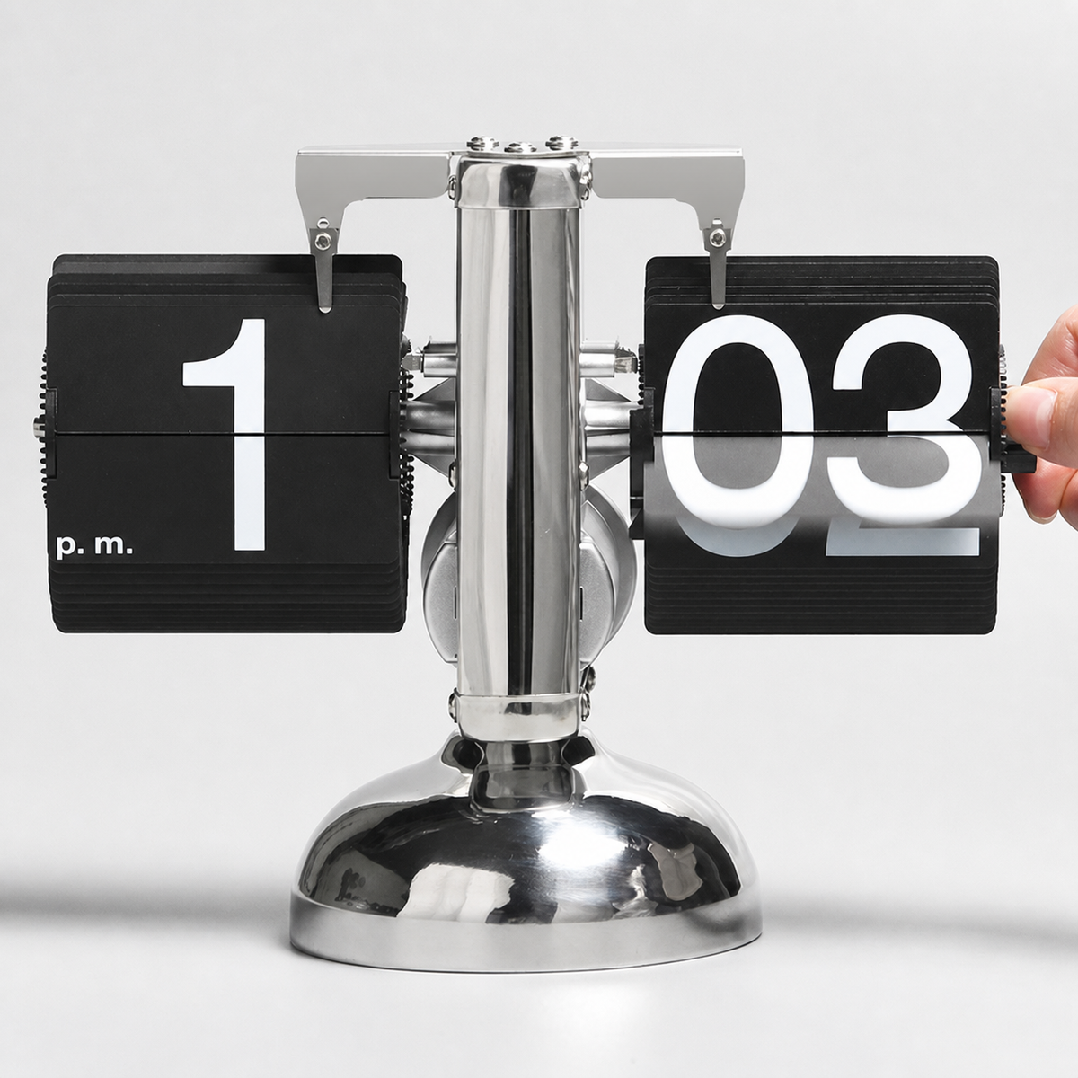 Reloj de Mesa Vintage con Hojas Giratorias - 1