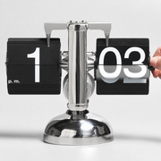 Reloj de Mesa Vintage con Hojas Giratorias - 1