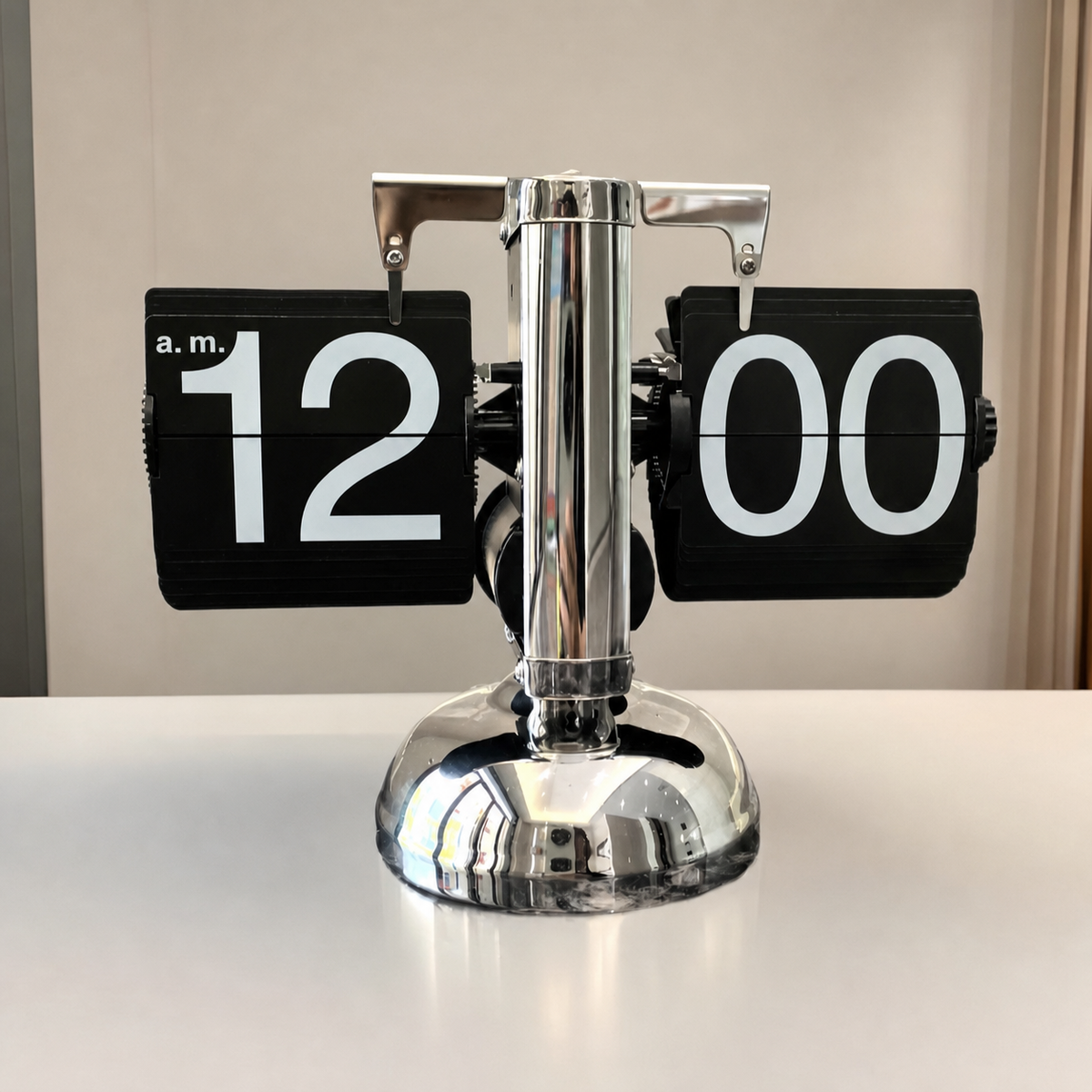 Reloj de Mesa Vintage con Hojas Giratorias - 11