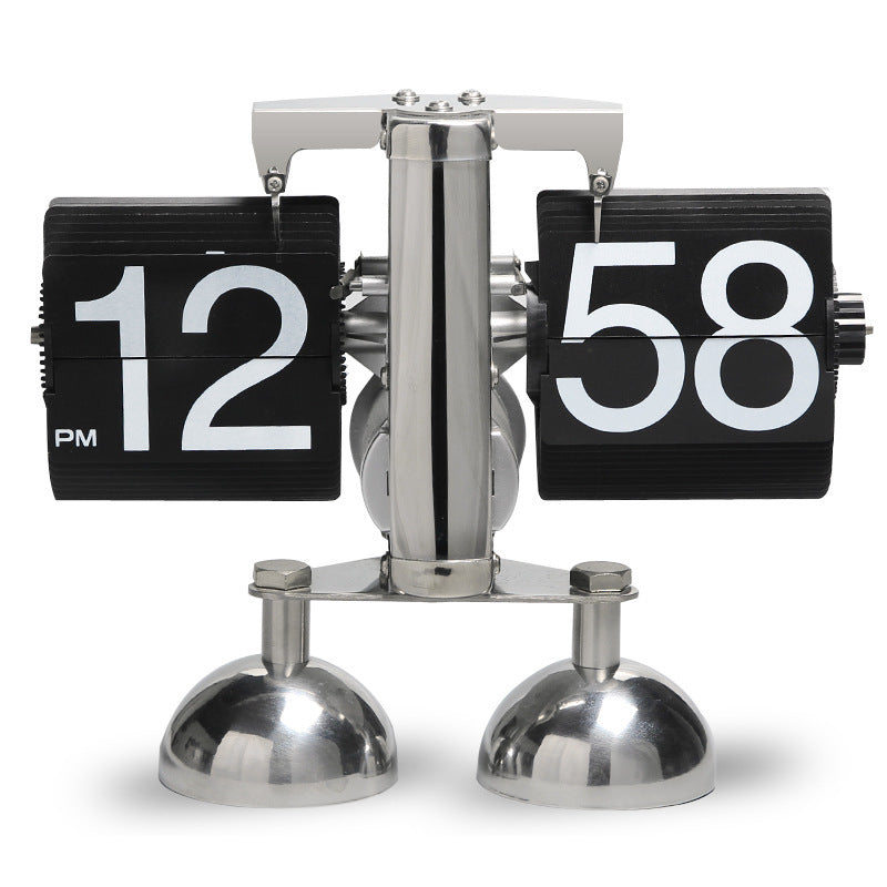 Reloj de Mesa Vintage con Hojas Giratorias