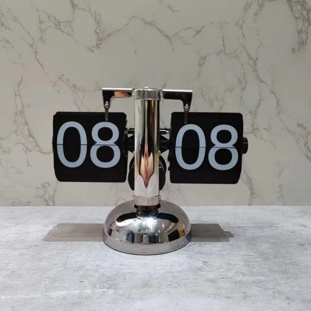 Reloj de Mesa Vintage con Hojas Giratorias