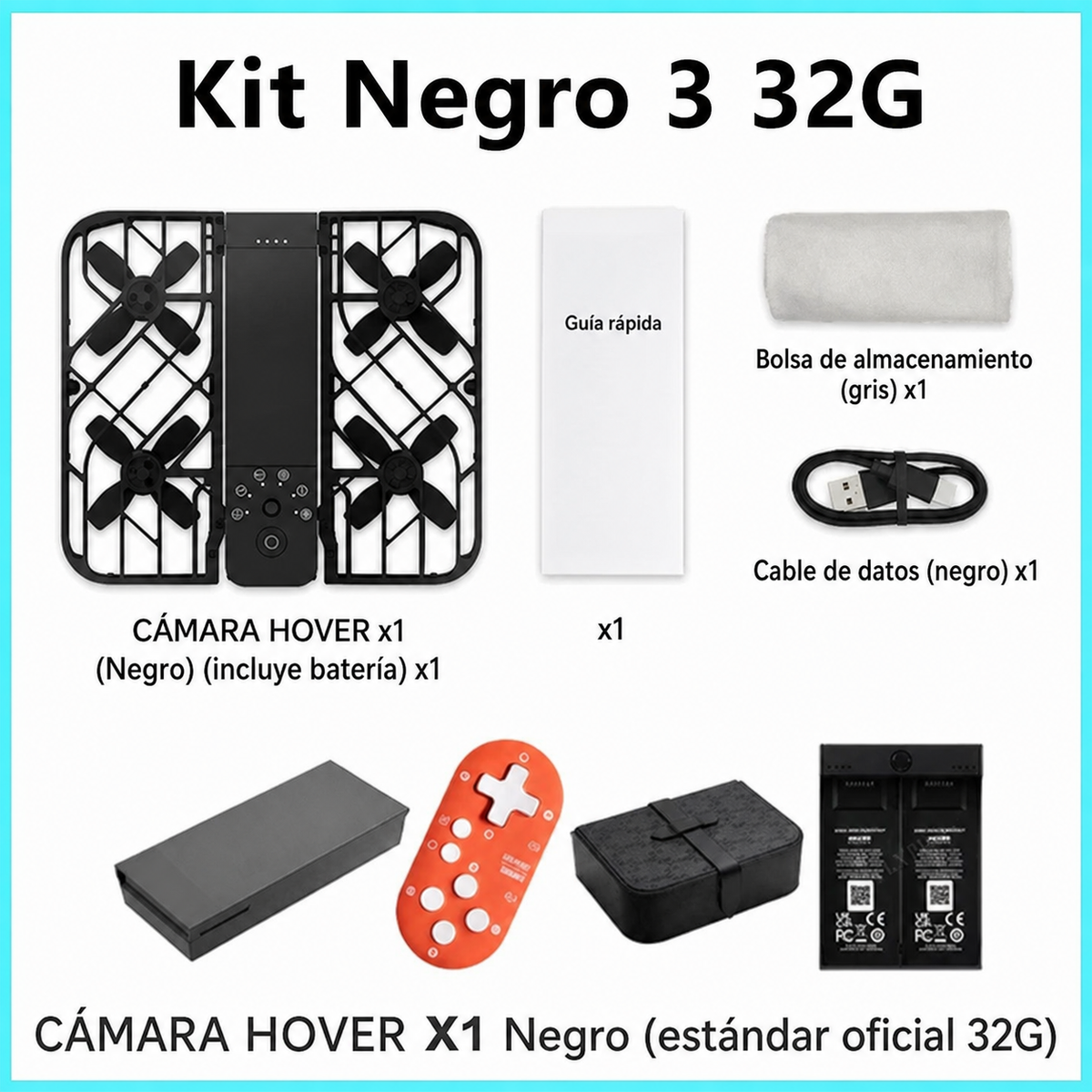 Cámara voladora X1 Hover para selfies y juego familiar - 4