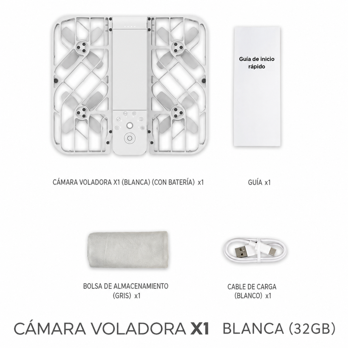 Cámara voladora X1 Hover para selfies y juego familiar - 5