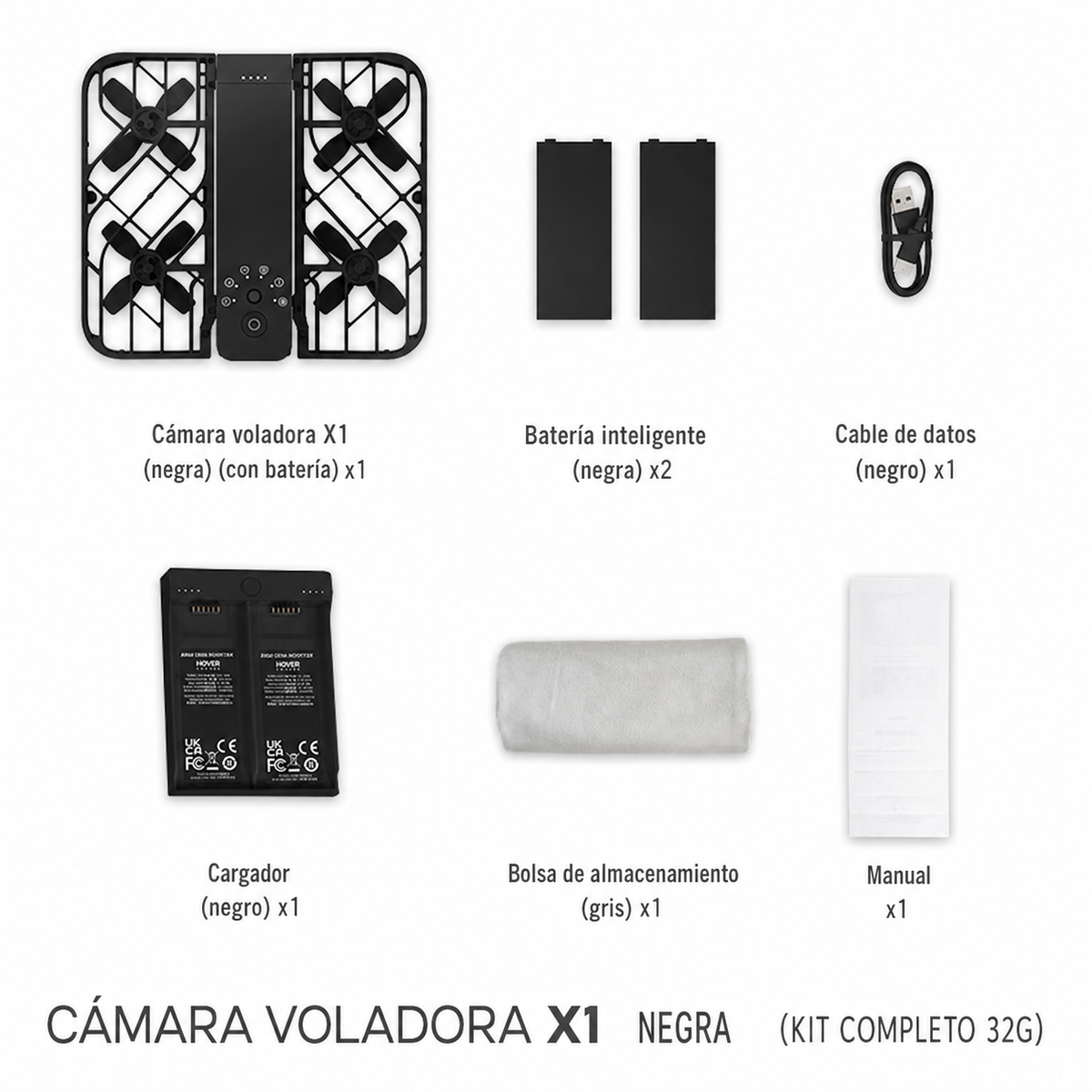 Cámara voladora X1 Hover para selfies y juego familiar - 8