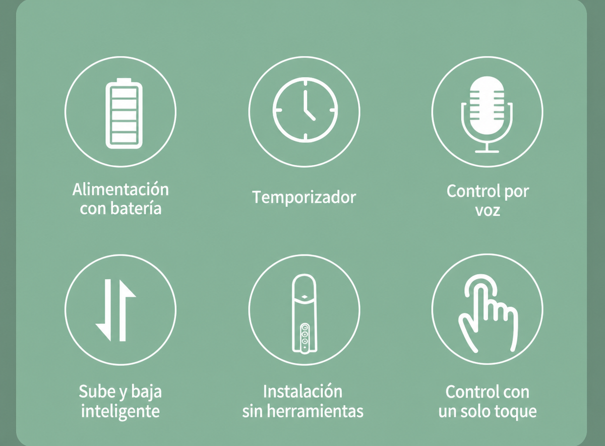 Motor inteligente para persiana enrollable con WiFi y Bluetooth - 12