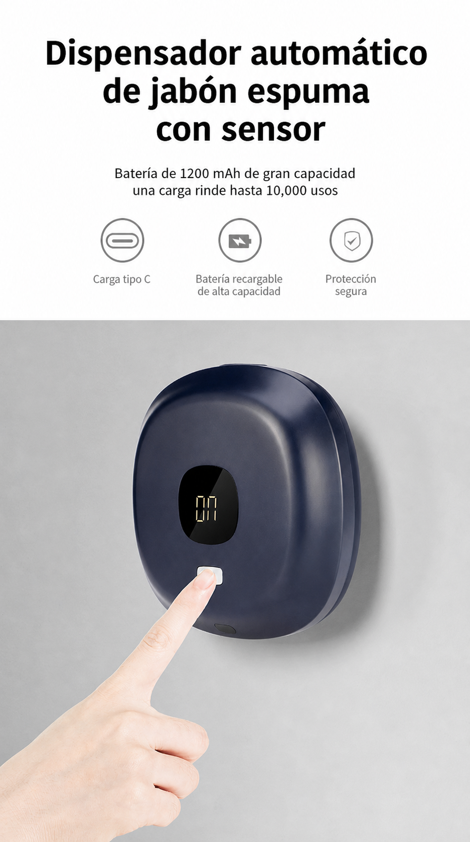 Dispensador automático de jabón espuma con sensor - 11