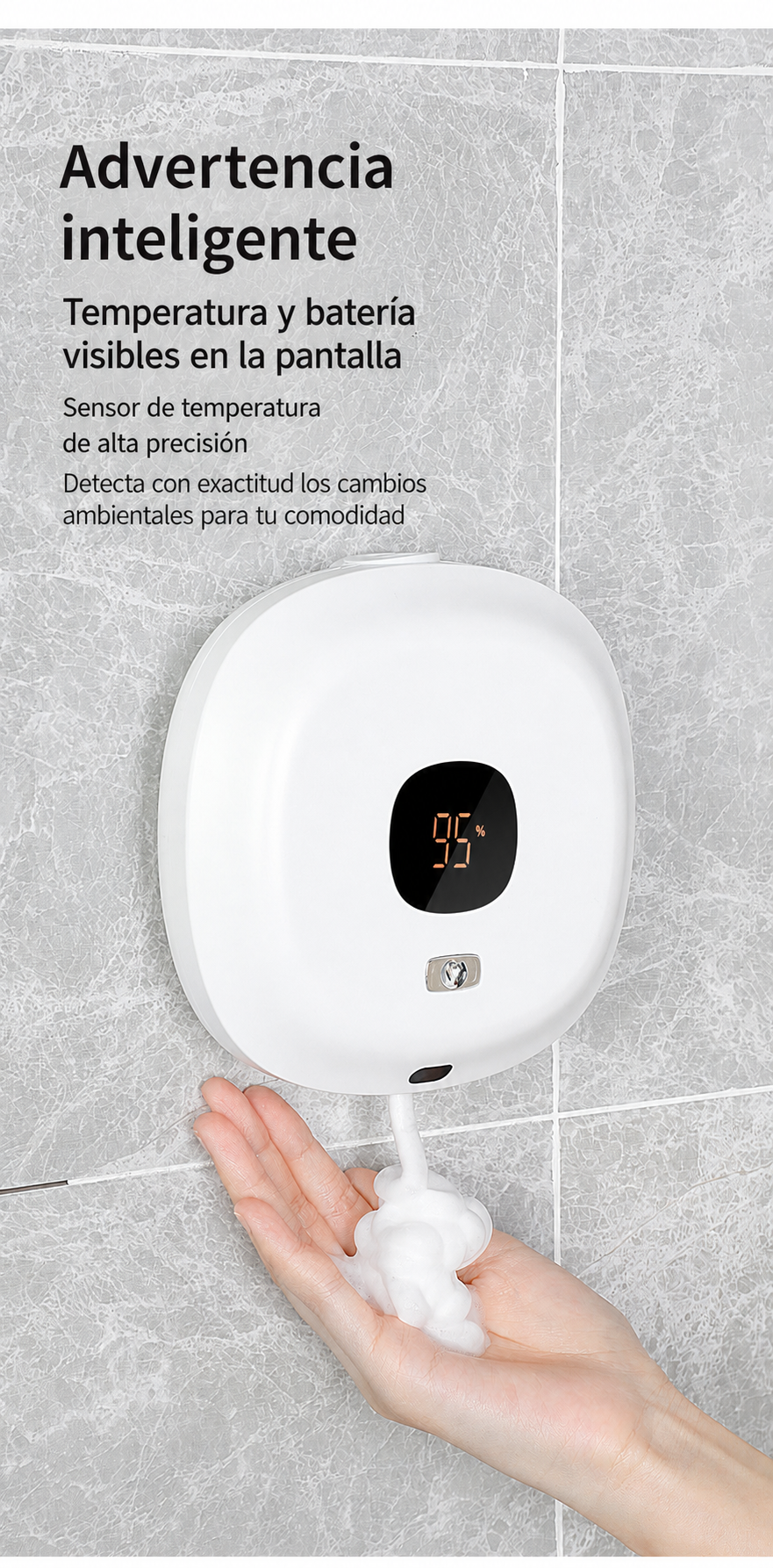 Dispensador automático de jabón espuma con sensor - 13