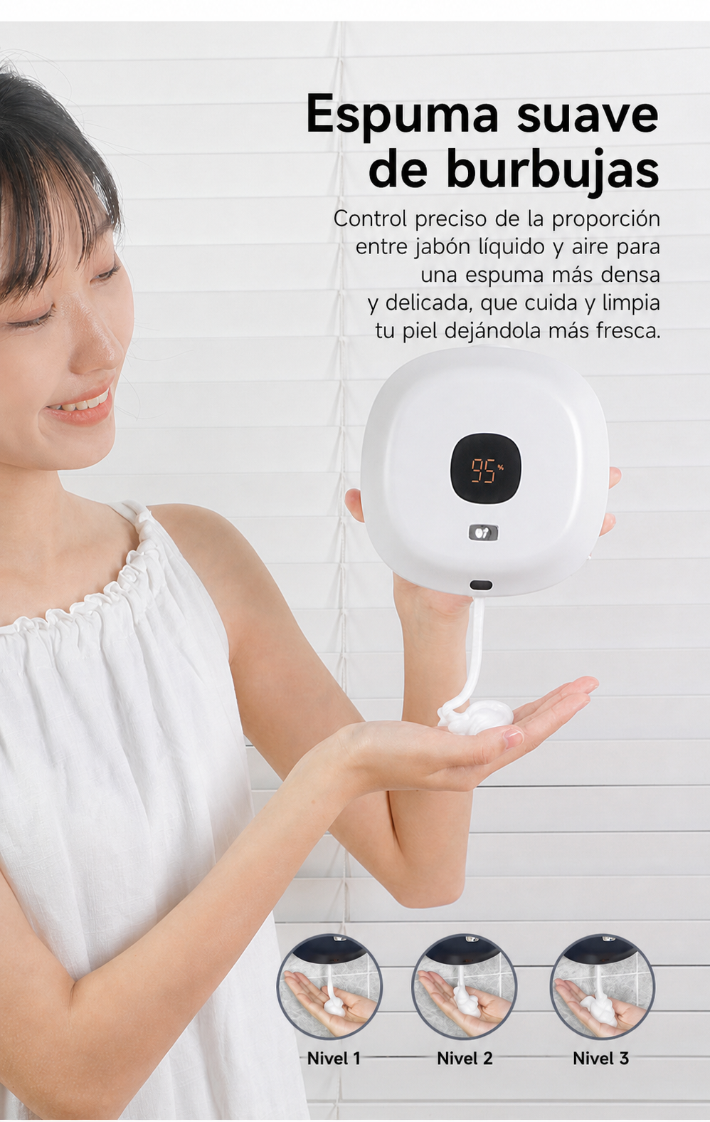 Dispensador automático de jabón espuma con sensor - 14