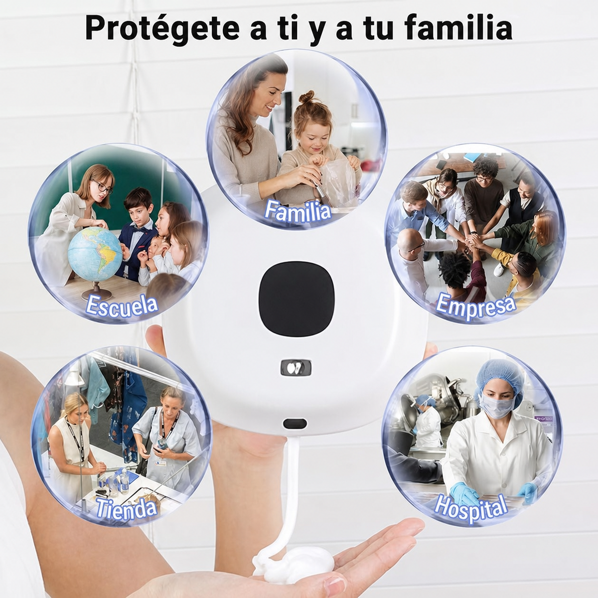 Dispensador automático de jabón espuma con sensor - 4