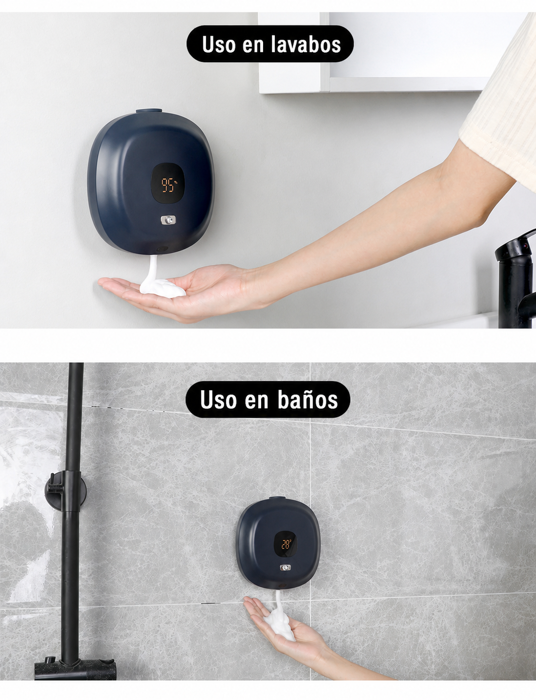Dispensador automático de jabón espuma con sensor - 8