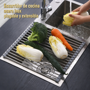 Escurridor de cocina acero inox plegable y extensible - 1