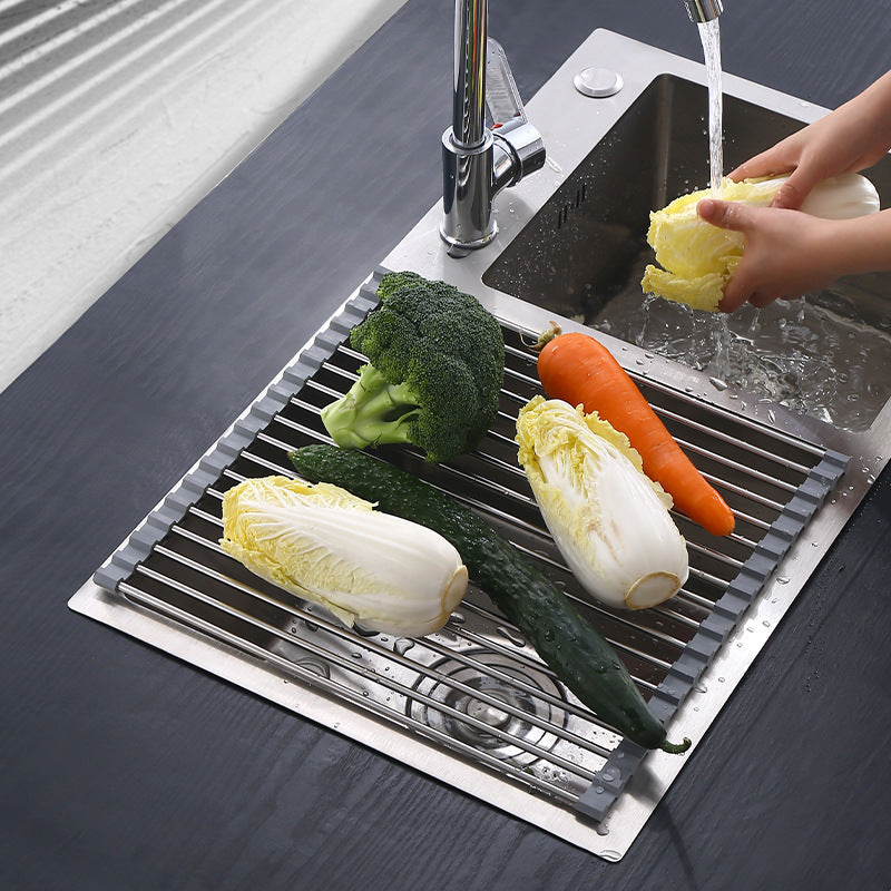 Escurridor de cocina acero inox plegable y extensible - 3