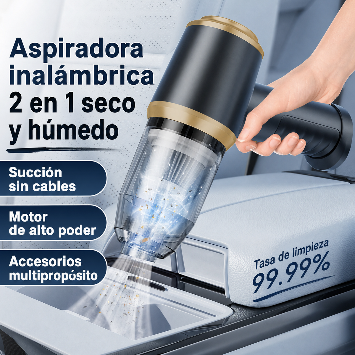 Aspiradora inalámbrica portátil | seco y húmedo - 1