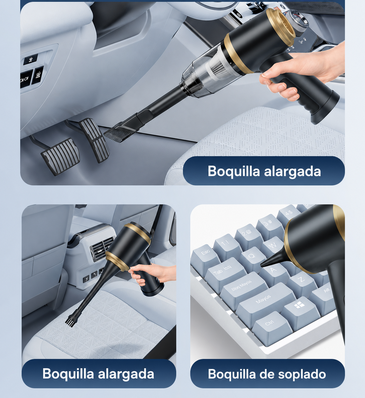 Aspiradora inalámbrica portátil | seco y húmedo - 13