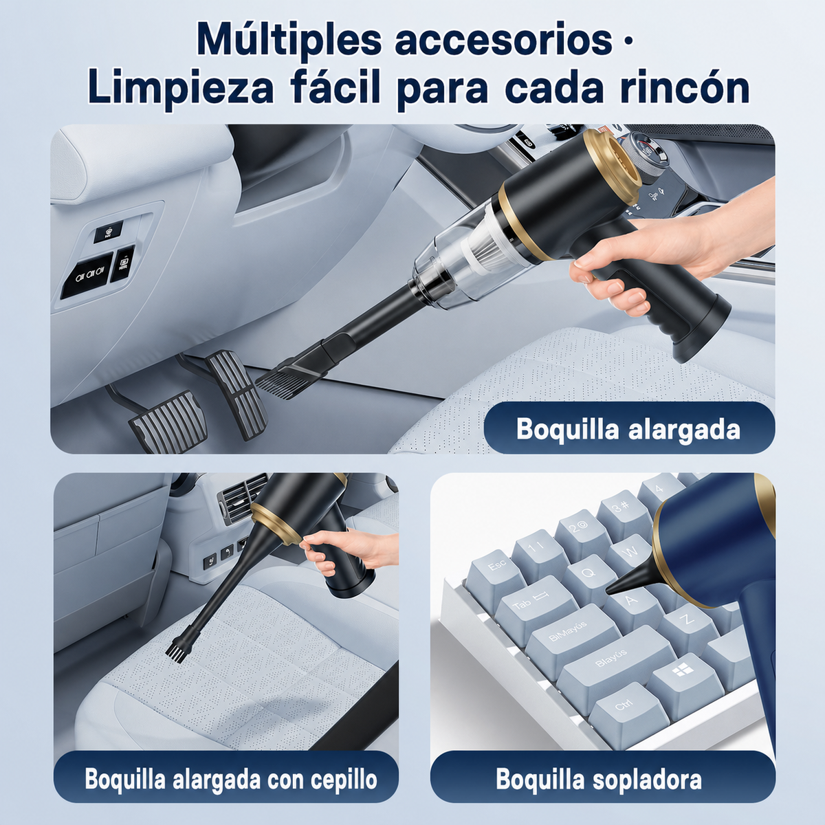 Aspiradora inalámbrica portátil | seco y húmedo - 3