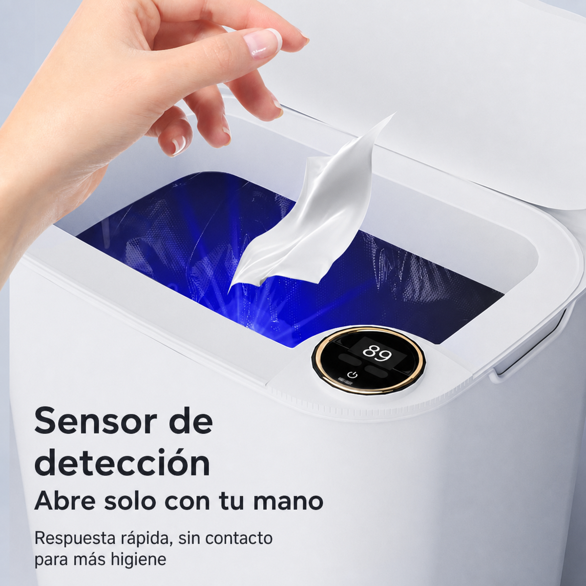 Bote de basura inteligente con sensor 18 L y 22 L - 1