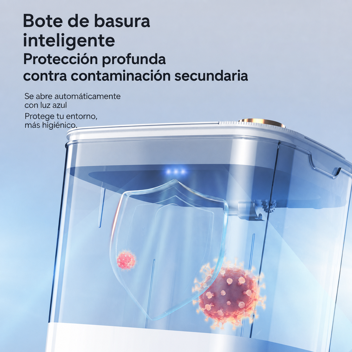 Bote de basura inteligente con sensor 18 L y 22 L - 4