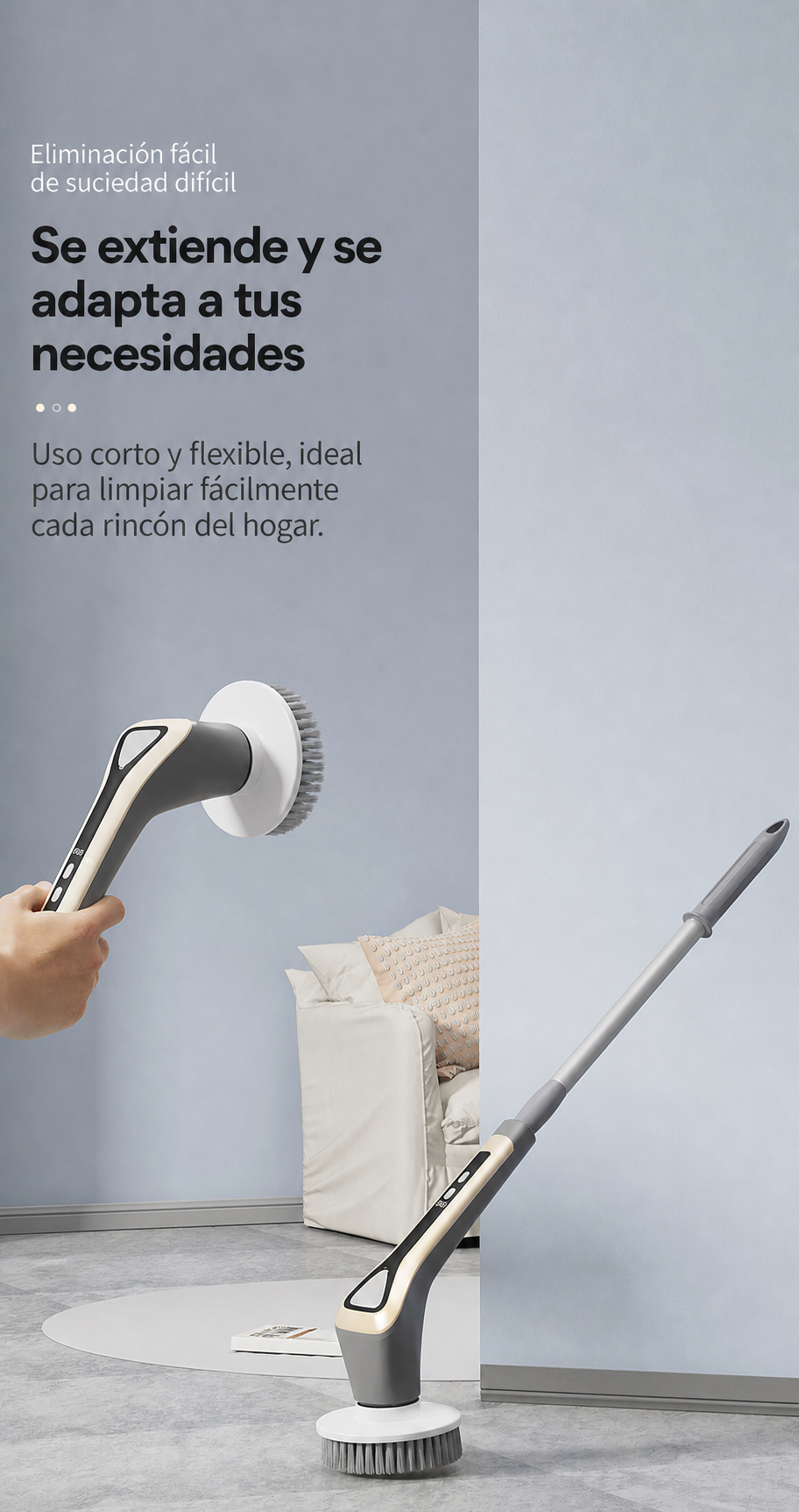 Cepillo eléctrico de limpieza | extensible e inalámbrico - 12