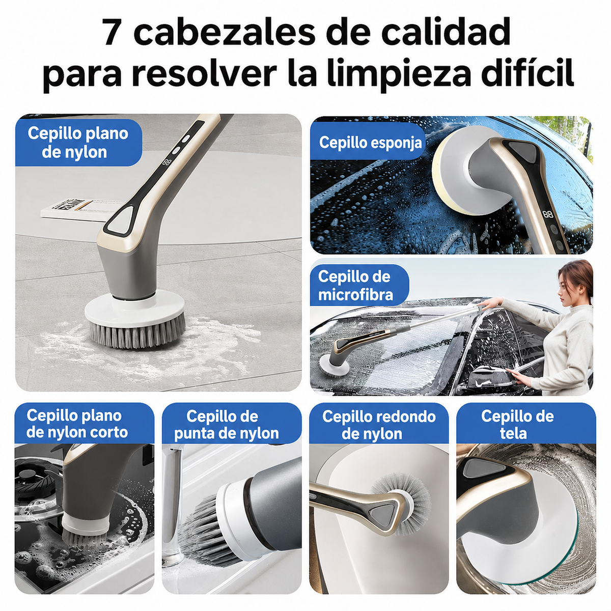 Cepillo eléctrico de limpieza | extensible e inalámbrico - 2