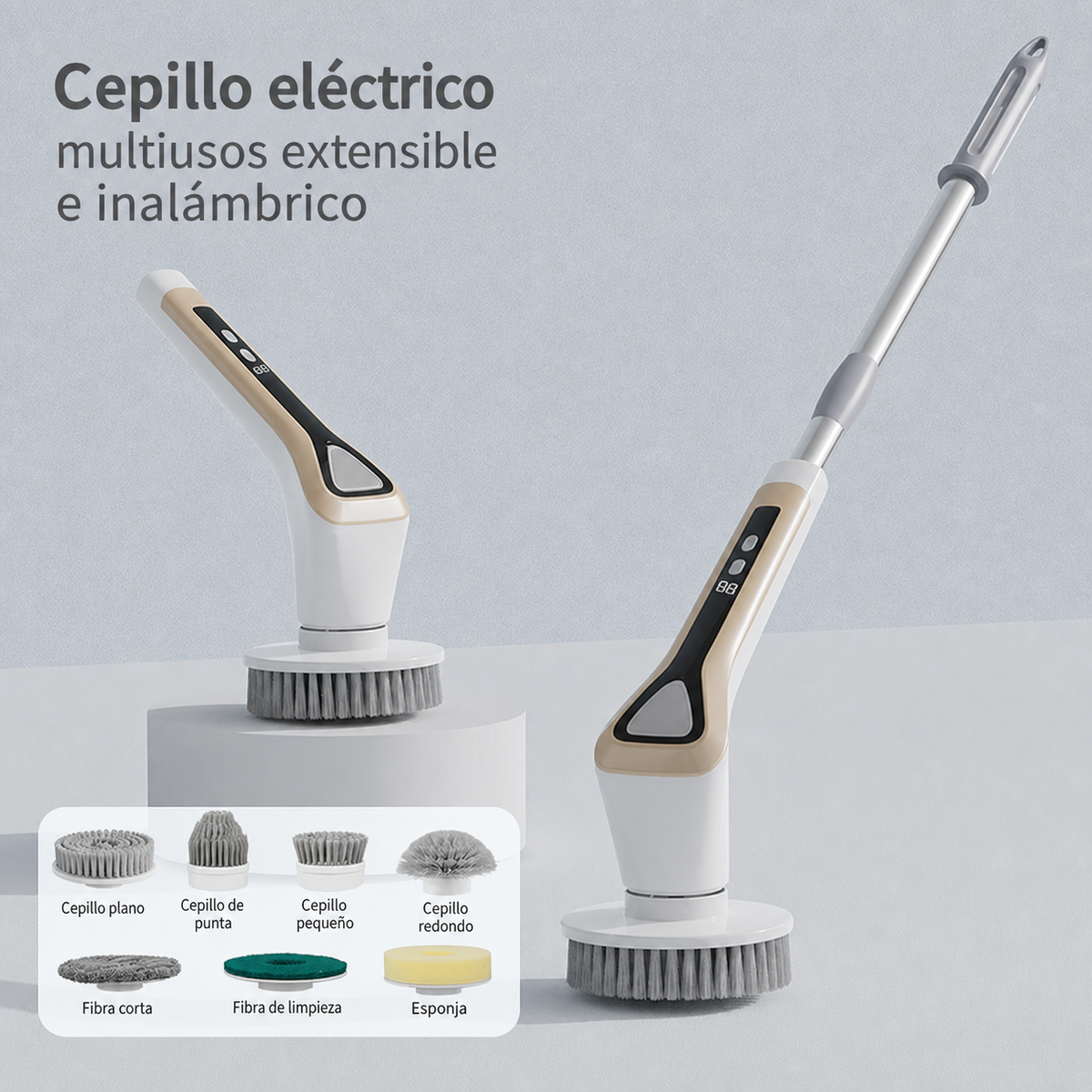 Cepillo eléctrico de limpieza | extensible e inalámbrico - 7
