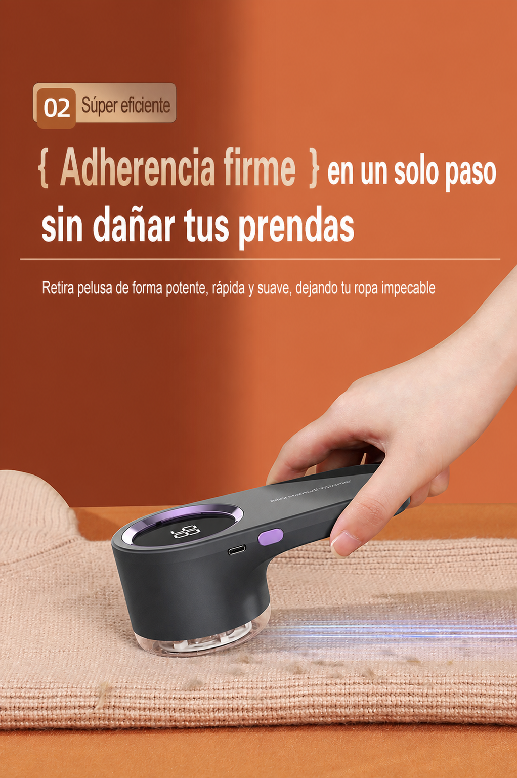 Quitapelusas eléctrico recargable USB con pantalla digital - 11