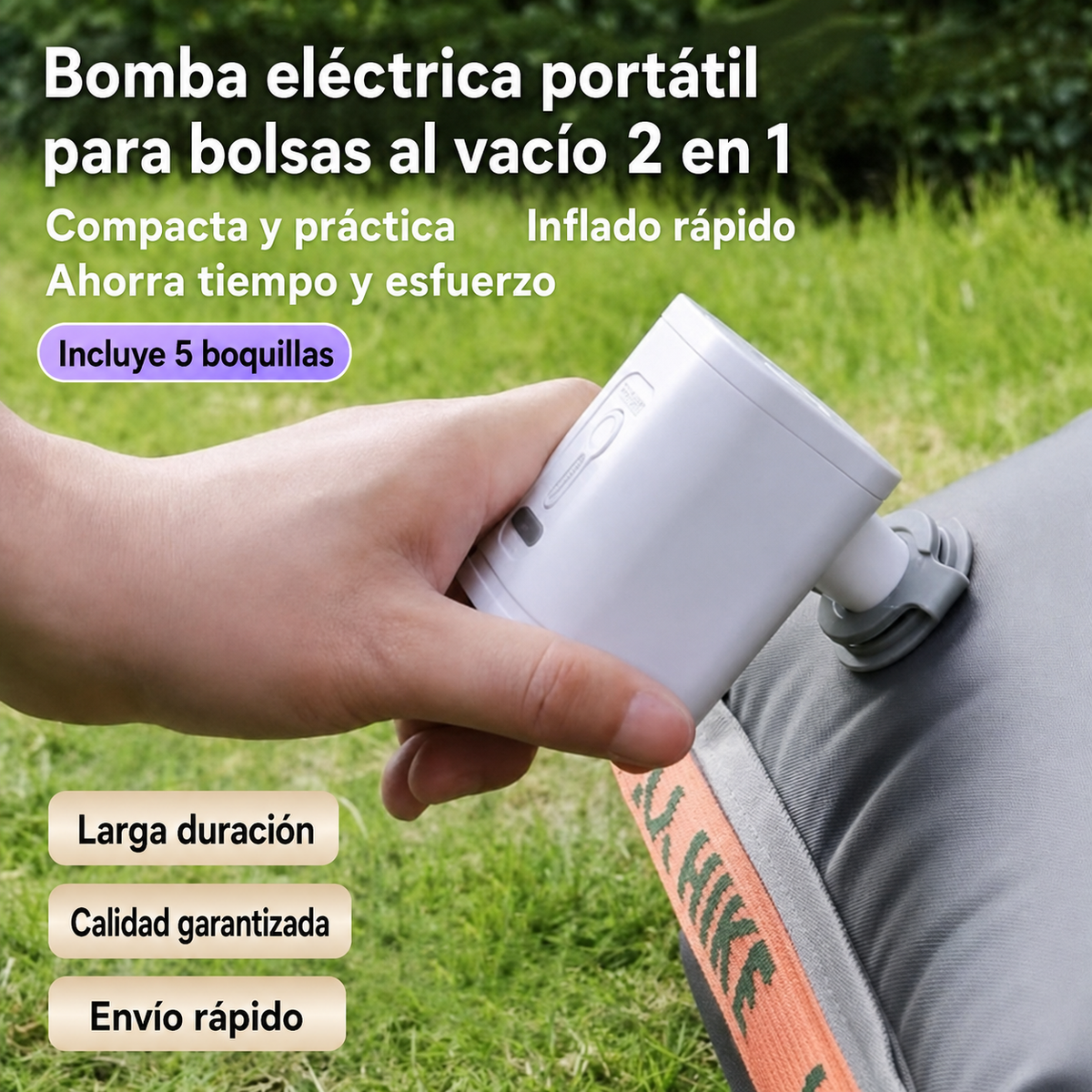 Bomba eléctrica portátil 2 en 1 - 1
