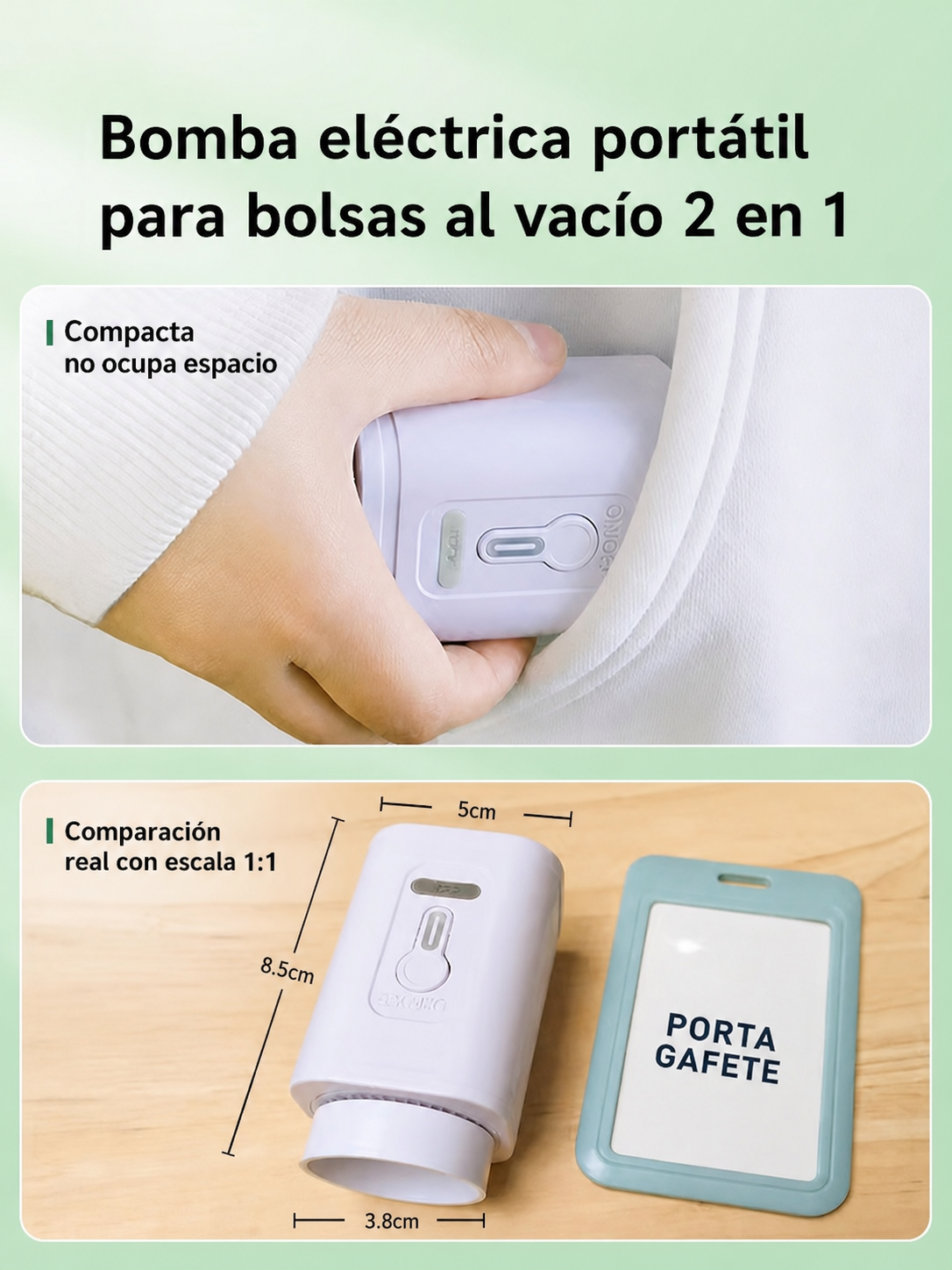 Bomba eléctrica portátil 2 en 1 - 12