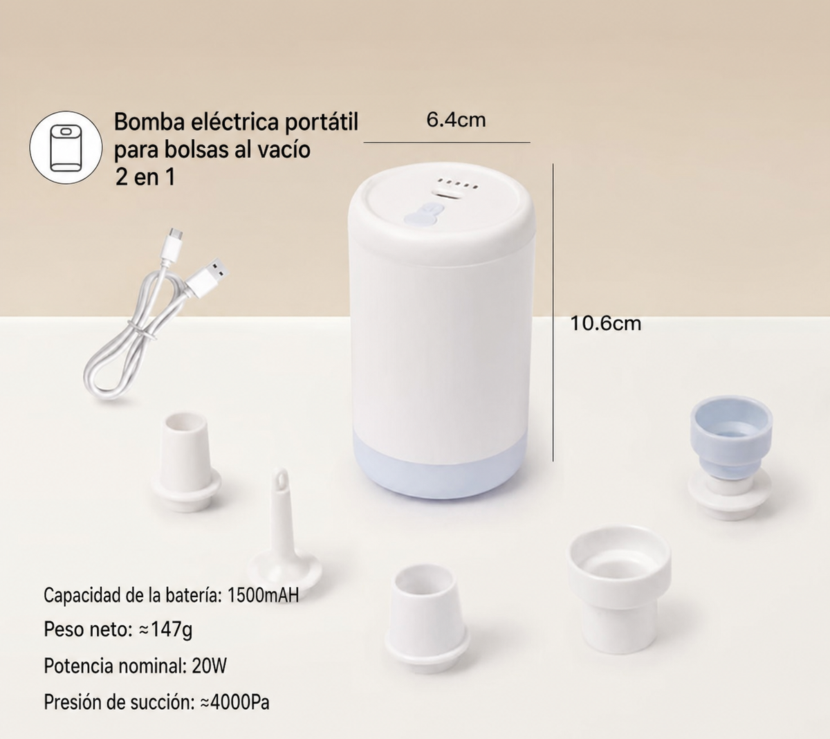 Bomba eléctrica portátil 2 en 1 - 15