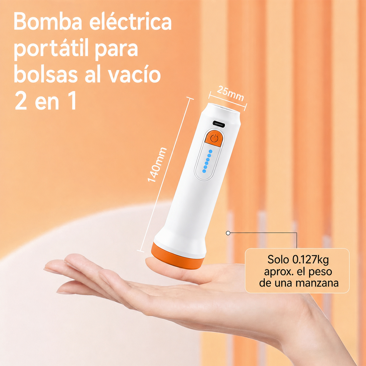 Bomba eléctrica portátil 2 en 1 - 2