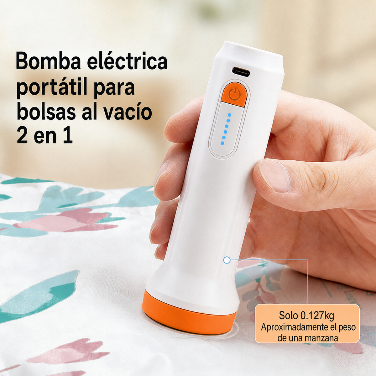 Bomba eléctrica portátil 2 en 1 - 7