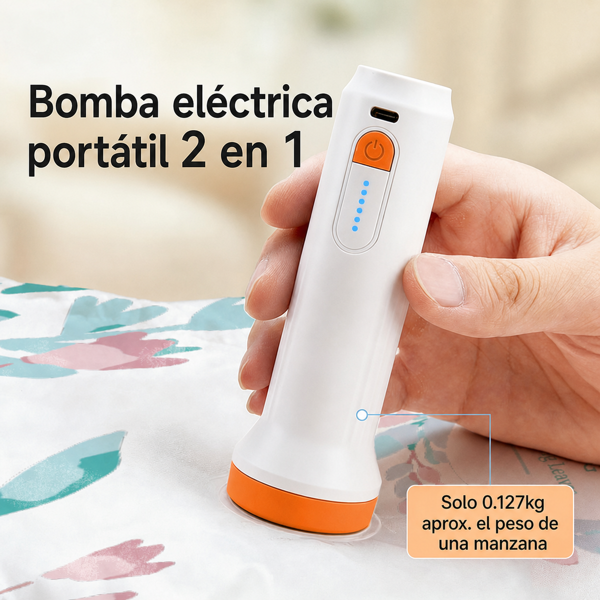 Bomba eléctrica portátil 2 en 1