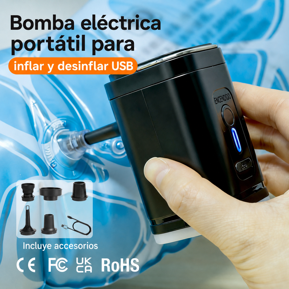 Bomba eléctrica portátil USB - 1