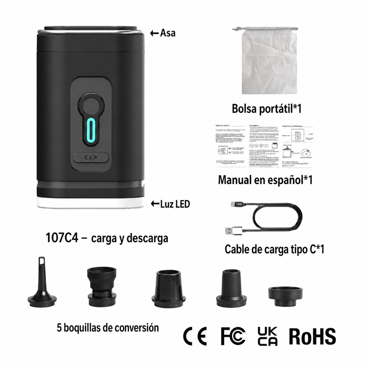 Bomba eléctrica portátil USB - 7