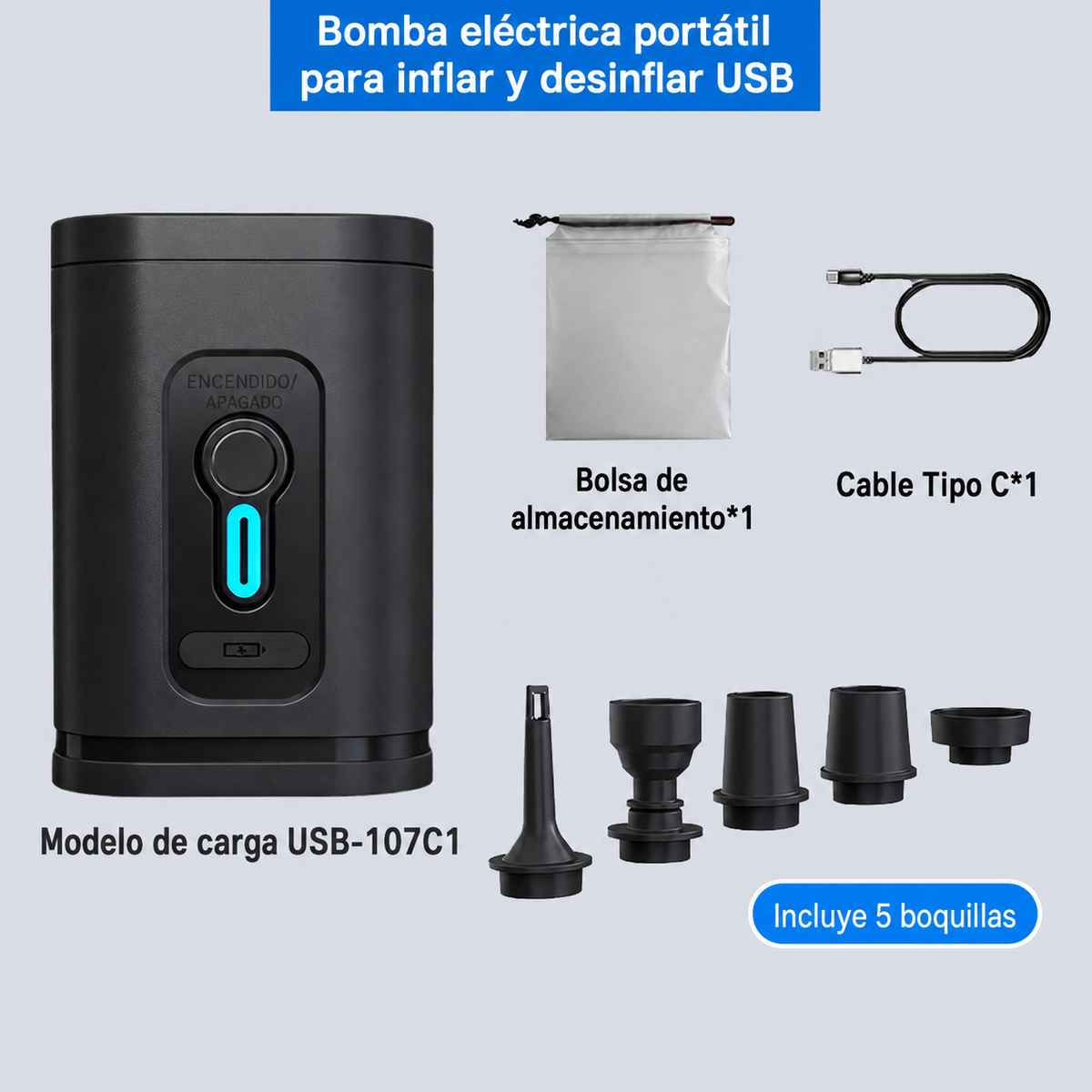 Bomba eléctrica portátil USB - 10