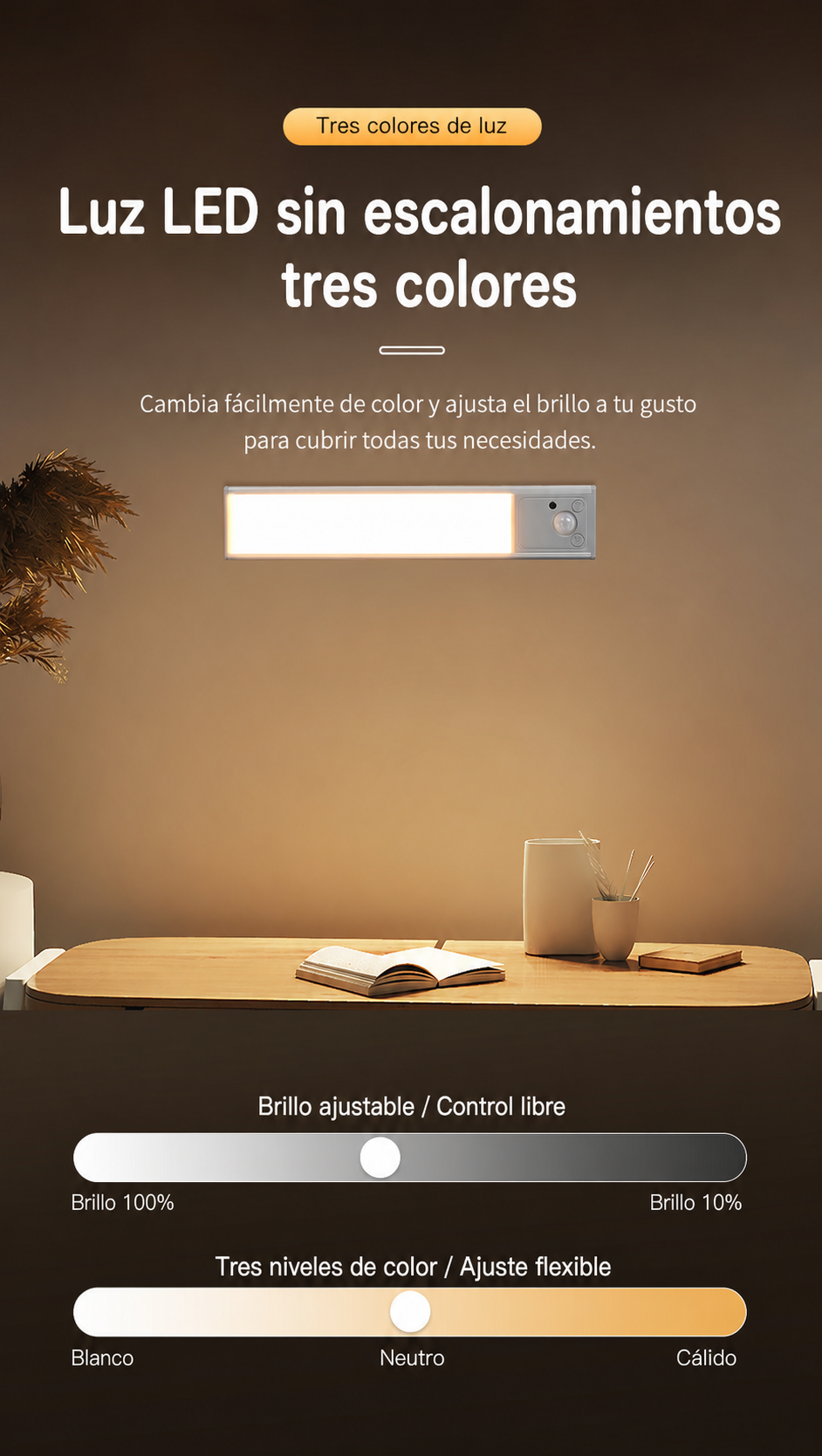 Luz LED sensor de movimiento recargable - 9