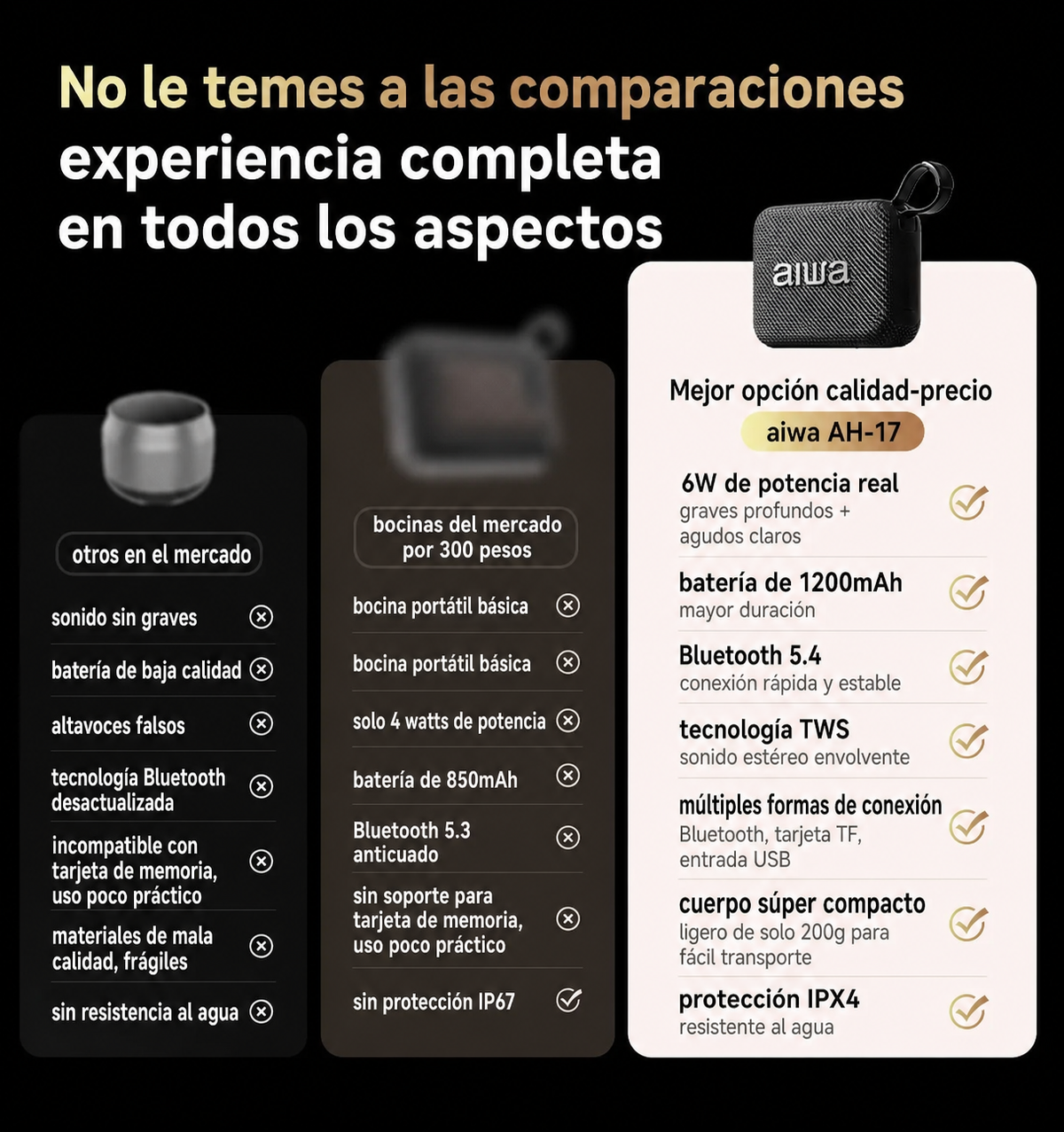 Bocina Bluetooth aiwa AH-17 - 6
