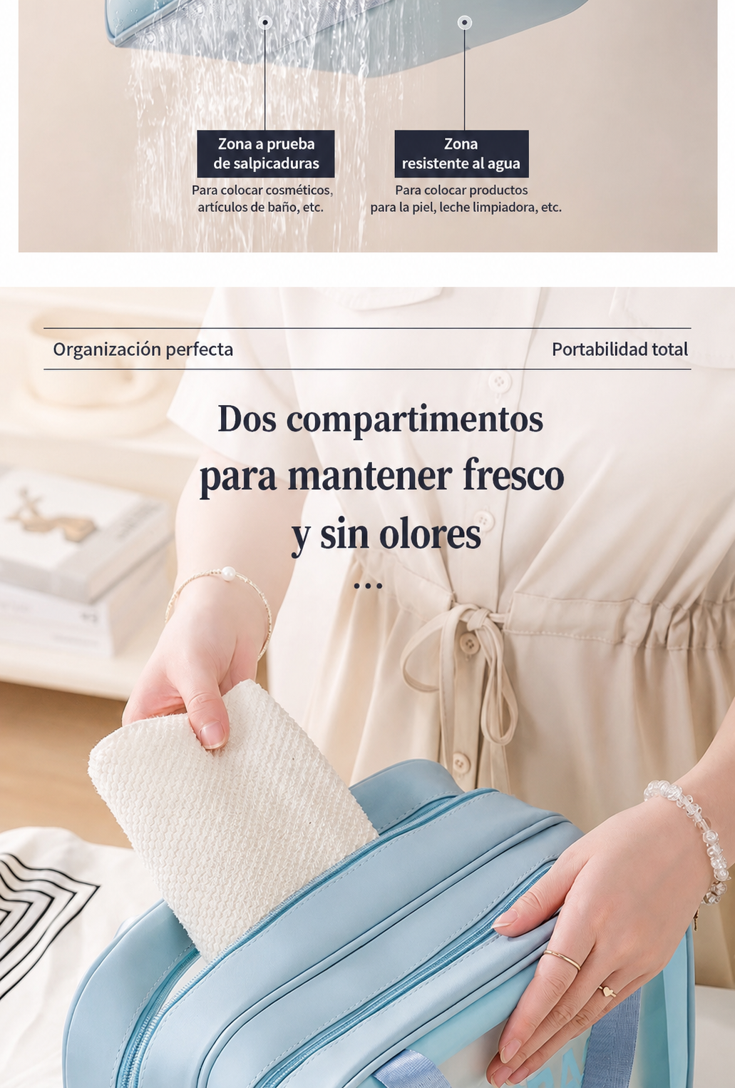 Neceser de viaje doble capa - 15