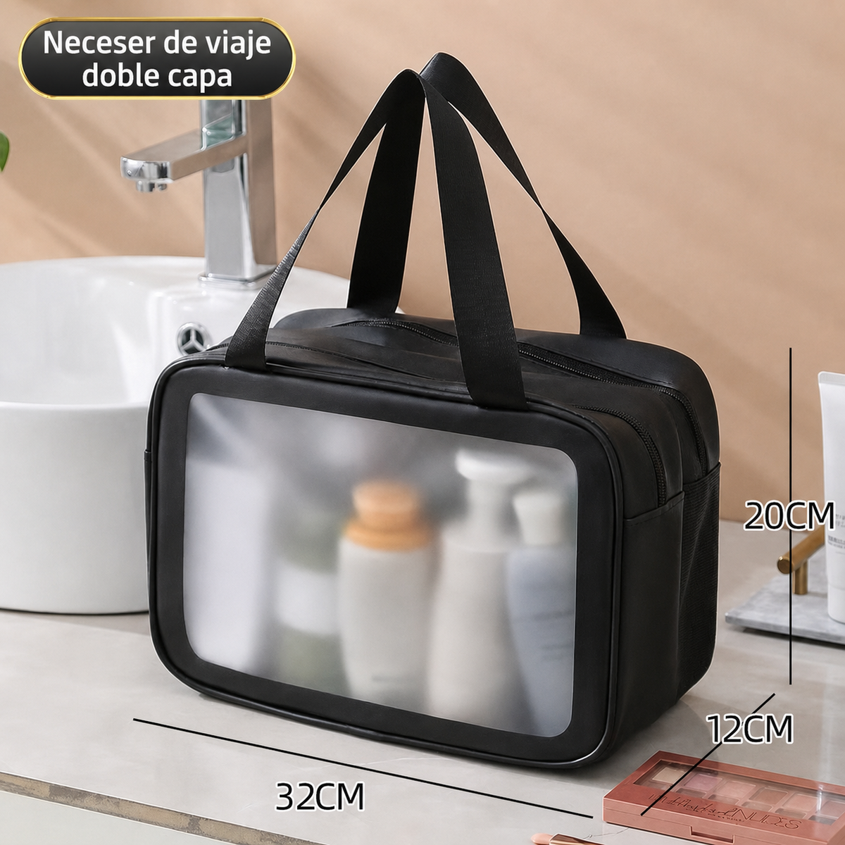 Neceser de viaje doble capa