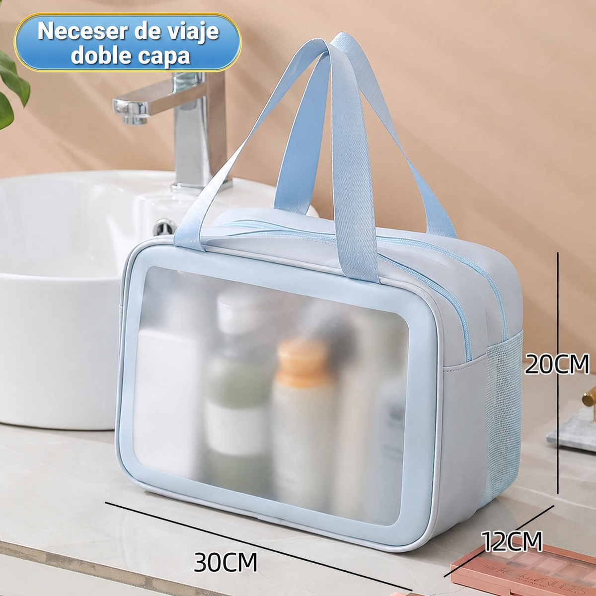 Neceser de viaje doble capa