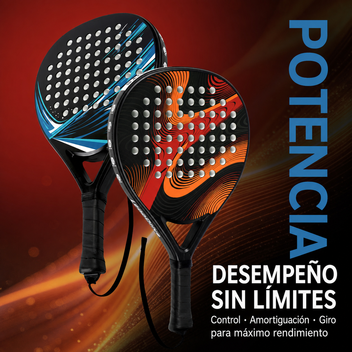 Pala de Pádel con marco de Carbono - 2